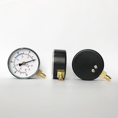 Манометр держателя InHg 63mm манометра 30 вакуума EN 837-1 нижний